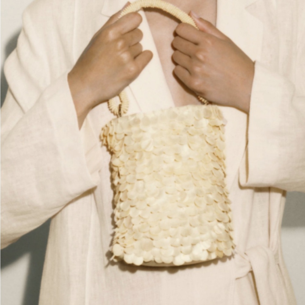 Zara mini shell bucket bag